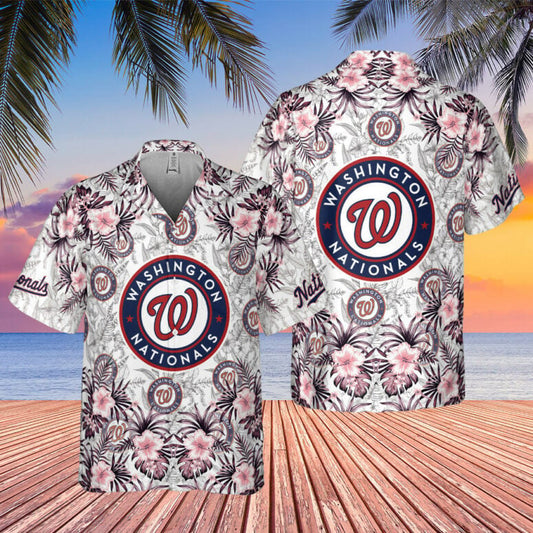 Washington Nationals Sunset Retreat Hawaiian Shirt - Welcome to 2 Aloha