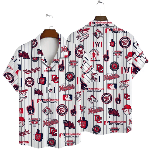 Washington Nationals Island Wave Hawaiian Shirt - Welcome to 2 Aloha