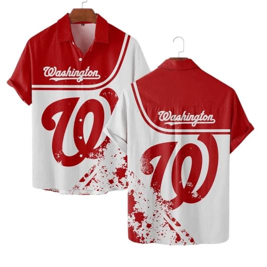 Washington Nationals Sunset Palms Hawaiian Shirt - Welcome to 2 Aloha