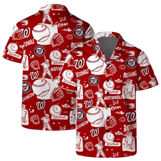 Washington Nationals Coastal Escape Hawaiian Shirt - Welcome to 2 Aloha