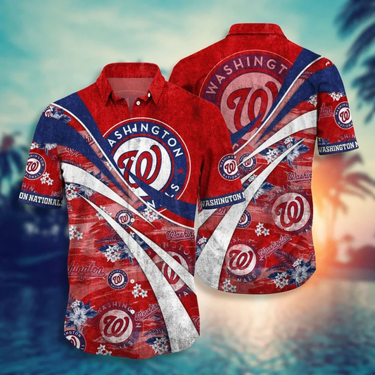 Washington Nationals Wave Breaker Hawaiian Shirt - Welcome to 2 Aloha