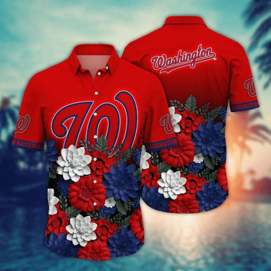 Washington Nationals Beachside Bliss Hawaiian Shirt - Welcome to 2 Aloha