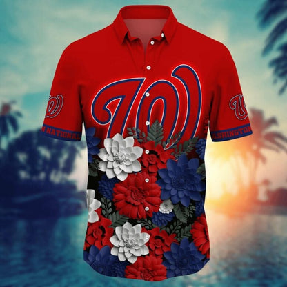 Washington Nationals Beachside Bliss Hawaiian Shirt - Welcome to 2 Aloha