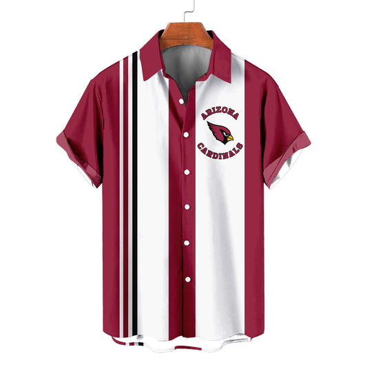 Arizona Cardinals Striped Short Hawaiian Shirt S1 - Welcome to 2 Aloha