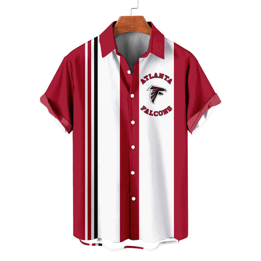 Atlanta Falcons Striped Short Hawaiian Shirt S1 - Welcome to 2 Aloha
