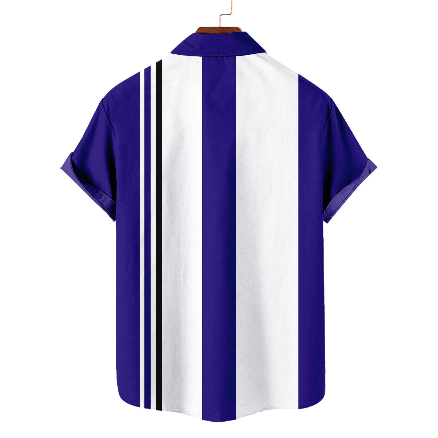Baltimore Ravens Striped Short Hawaiian Shirt S1 - Welcome to 2 Aloha