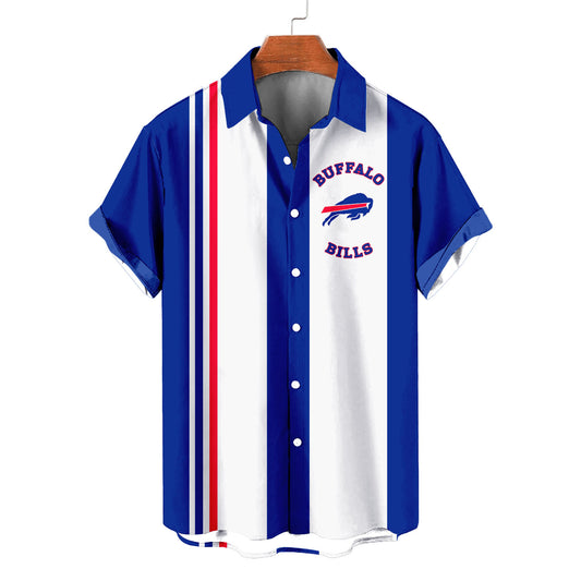 Buffalo Bills Striped Short Hawaiian Shirt S1 - Welcome to 2 Aloha
