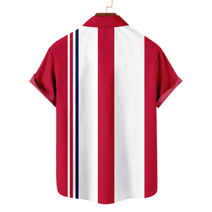 Atlanta Braves Striped Short Hawaiian Shirt MLB S1 - Welcome to 2 Aloha