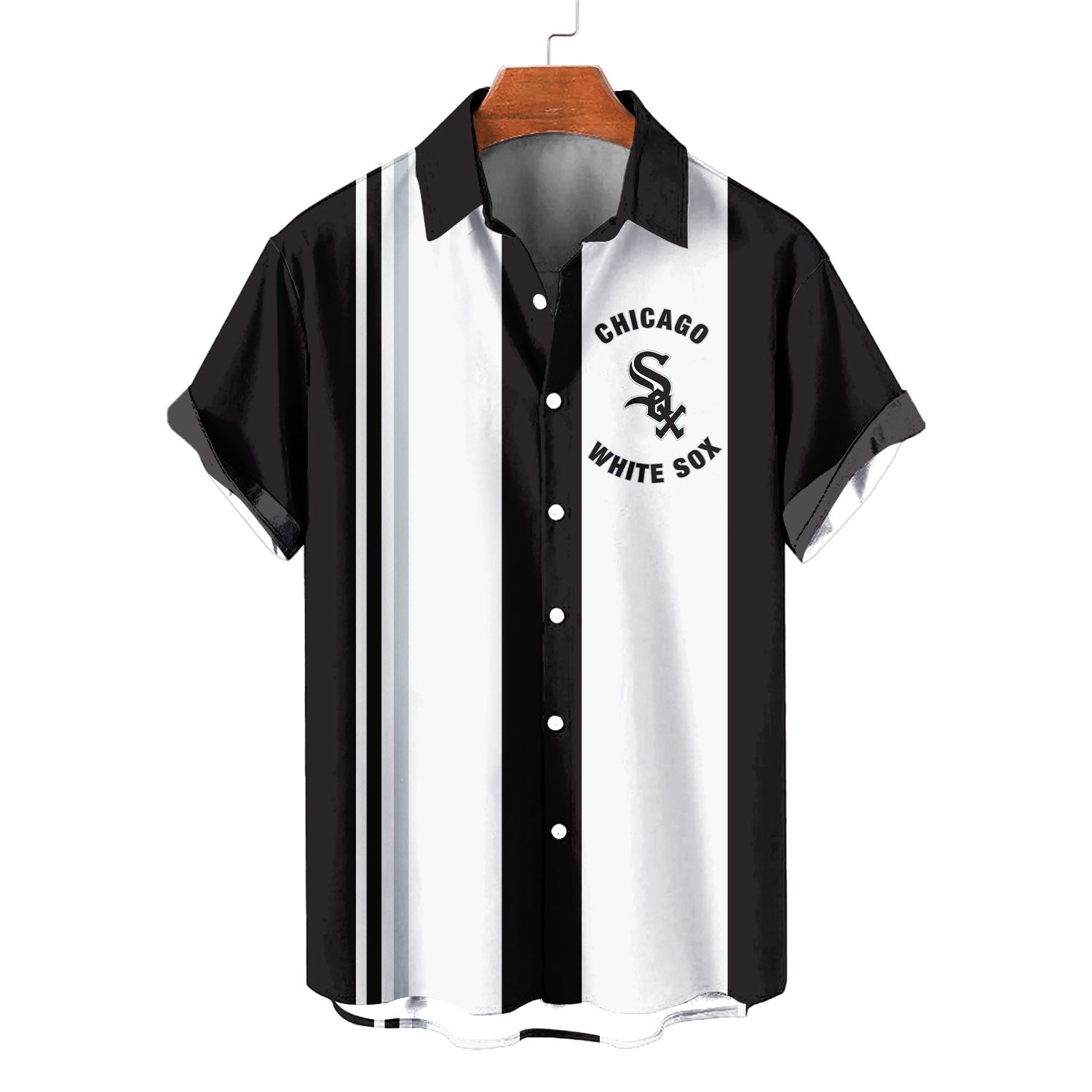 Chicago White Sox Striped Short Hawaiian Shirt MLB S1 - Welcome to 2 Aloha