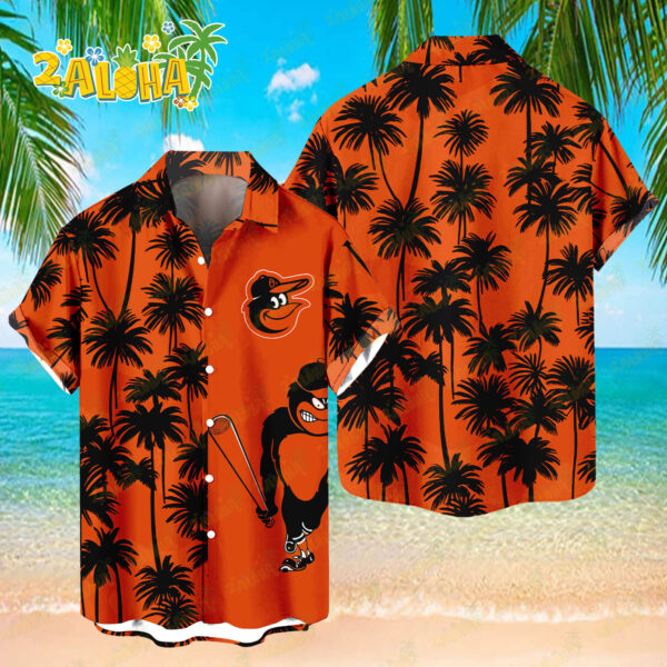 Baltimore Orioles Tropic Coconut Tree Hawaiian Shirt MLB S2 - Welcome to 2 Aloha