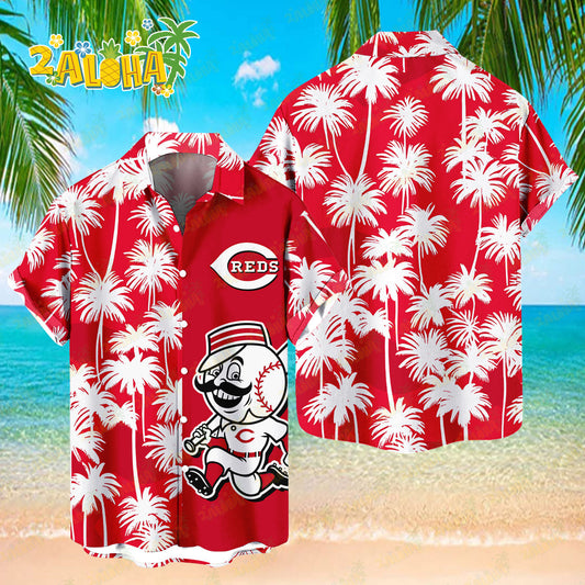Cincinnati Reds Tropic Coconut Tree Hawaiian Shirt MLB S2 - Welcome to 2 Aloha