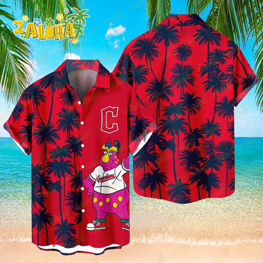 Cleveland Guardians Tropic Coconut Tree Hawaiian Shirt MLB S2 - Welcome to 2 Aloha