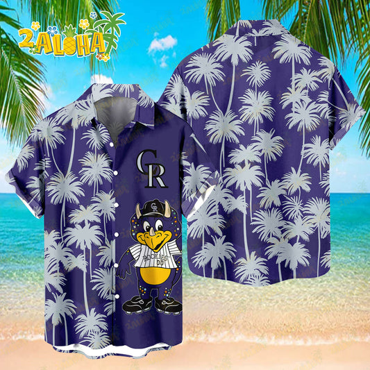 Colorado Rockies Tropic Coconut Tree Hawaiian Shirt MLB S2 - Welcome to 2 Aloha