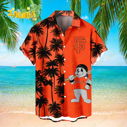 San Francisco Giants Tropic Coconut Tree Hawaiian Shirt MLB S2 - Welcome to 2 Aloha