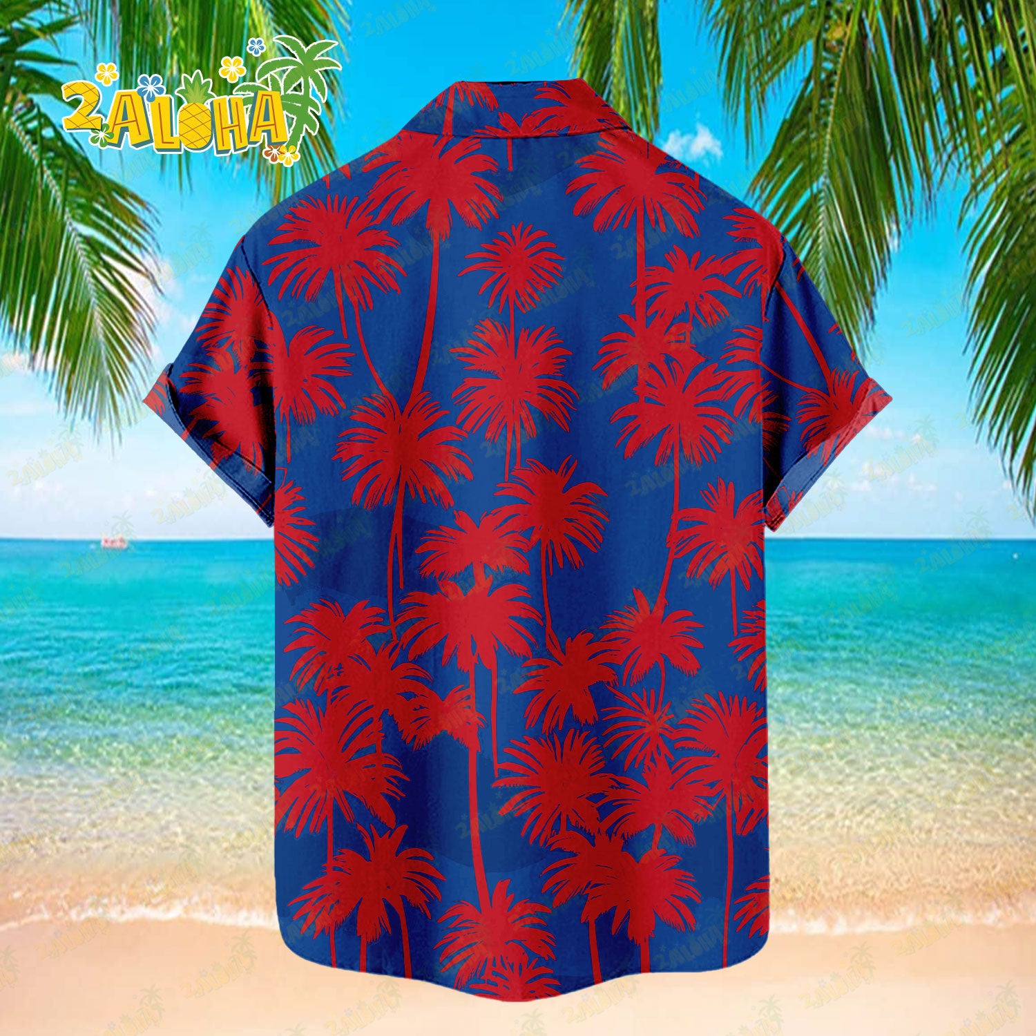 Texas Rangers Tropic Coconut Tree Hawaiian Shirt MLB S2 - Welcome to 2 Aloha
