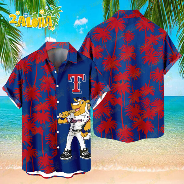 Texas Rangers Tropic Coconut Tree Hawaiian Shirt MLB S2 - Welcome to 2 Aloha