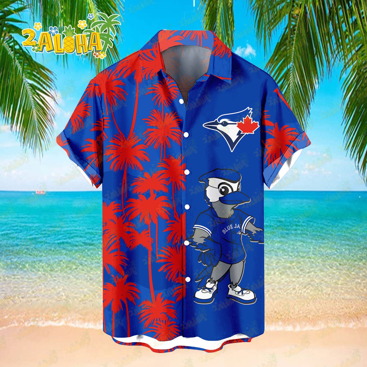 Toronto Blue Jays Tropic Coconut Tree Hawaiian Shirt MLB S2 - Welcome to 2 Aloha