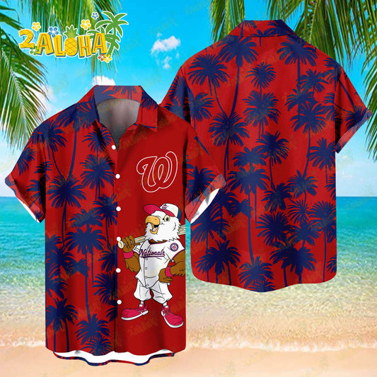 Washington Nationals Tropic Coconut Tree Hawaiian Shirt MLB S2 - Welcome to 2 Aloha