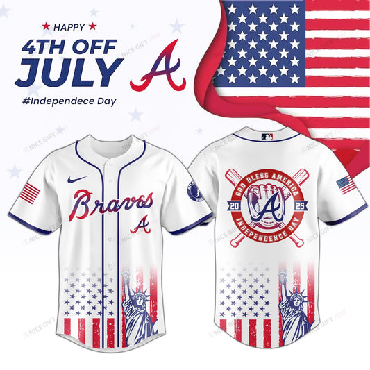 Atlanta Braves Baseball Jersey Nicegift BBJ-L5S4