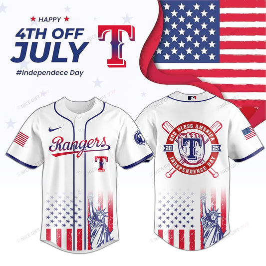 Texas Rangers Baseball Jersey Nicegift BBJ-Q3J9