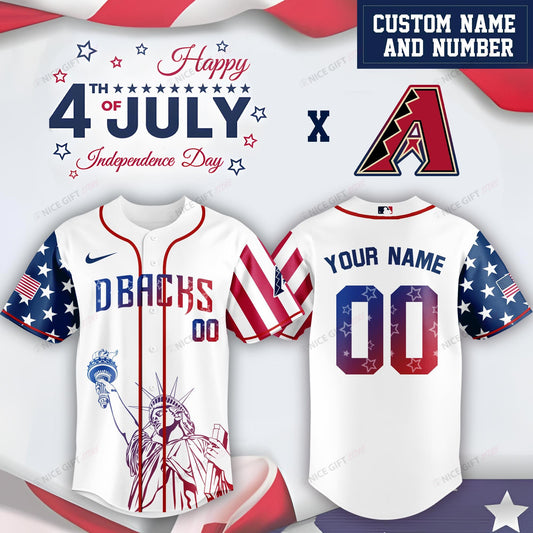 Arizona Diamondbacks (Your Name & Number) Baseball Jersey Nicegift BBJ-L4U1