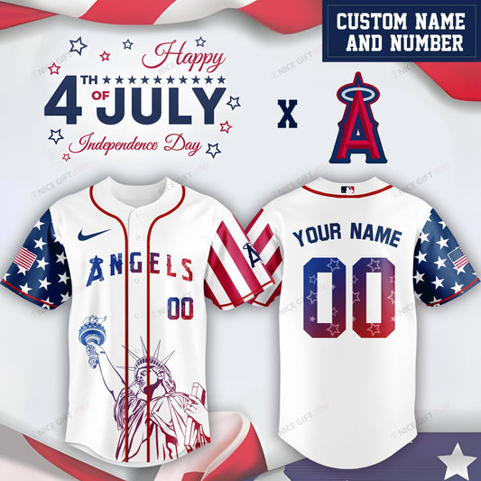 Los Angeles Angels (Your Name & Number) Baseball Jersey Nicegift BBJ-V5U5