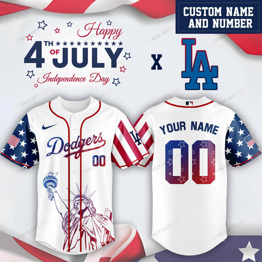 Los Angeles Dodgers (Your Name & Number) Baseball Jersey Nicegift BBJ-A9I8