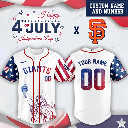 San Francisco Giants (Your Name & Number) Baseball Jersey Nicegift BBJ-M7U8
