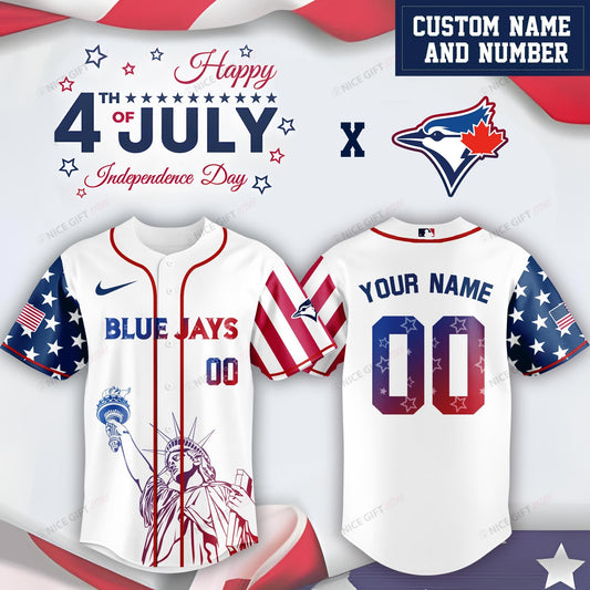 Toronto Blue Jays (Your Name & Number) Baseball Jersey Nicegift BBJ-N1D8