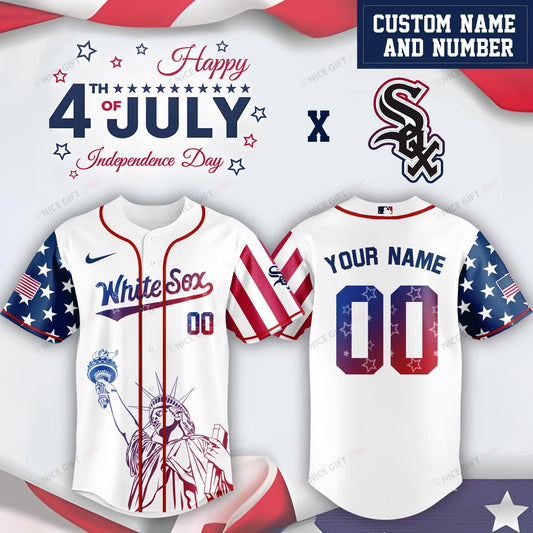 Chicago White Sox (Your Name & Number) Baseball Jersey Nicegift BBJ-L0N9