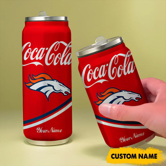 Denver Broncos NFL Teams Mix Coca Can Tumbler Custom Any Name Gifts
