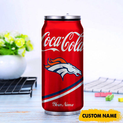 Denver Broncos NFL Teams Mix Coca Can Tumbler Custom Any Name Gifts