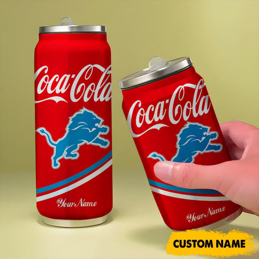 Detroit Lions NFL Teams Mix Coca Can Tumbler Custom Any Name Gifts