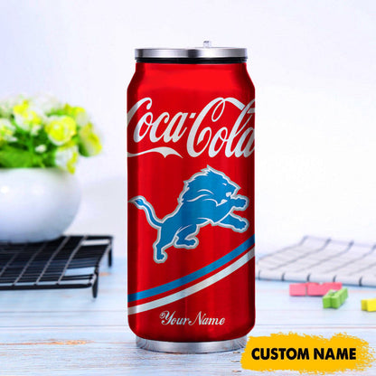 Detroit Lions NFL Teams Mix Coca Can Tumbler Custom Any Name Gifts