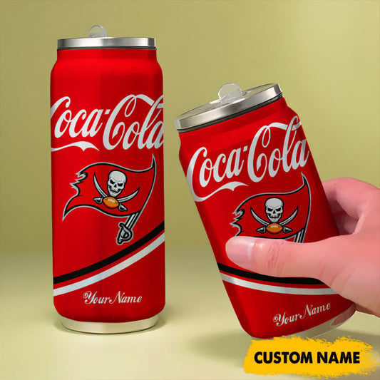 Tampa Bay Buccaneers NFL Teams Mix Coca Can Tumbler Custom Any Name Gifts