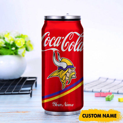 Minnesota Vikings NFL Teams Mix Coca Can Tumbler Custom Any Name Gifts