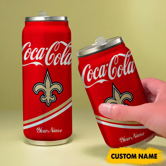 New Orleans Saints NFL Teams Mix Coca Can Tumbler Custom Any Name Gifts