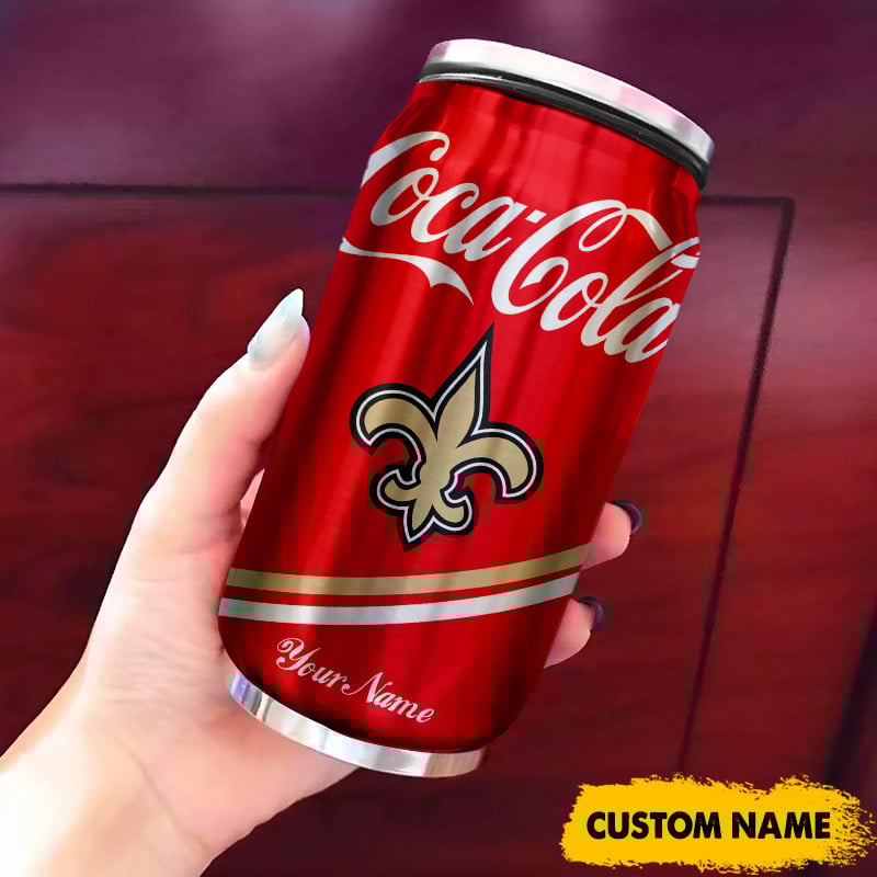 New Orleans Saints NFL Teams Mix Coca Can Tumbler Custom Any Name Gifts