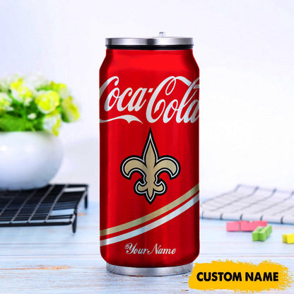 New Orleans Saints NFL Teams Mix Coca Can Tumbler Custom Any Name Gifts