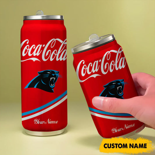 Carolina Panthers NFL Teams Mix Coca Can Tumbler Custom Any Name Gifts