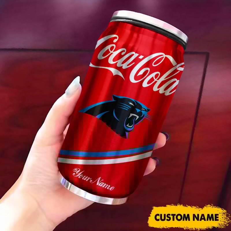 Carolina Panthers NFL Teams Mix Coca Can Tumbler Custom Any Name Gifts