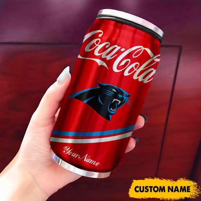 Carolina Panthers NFL Teams Mix Coca Can Tumbler Custom Any Name Gifts