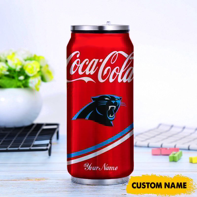 Carolina Panthers NFL Teams Mix Coca Can Tumbler Custom Any Name Gifts