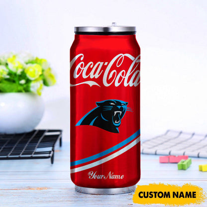 Carolina Panthers NFL Teams Mix Coca Can Tumbler Custom Any Name Gifts