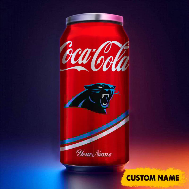 Carolina Panthers NFL Teams Mix Coca Can Tumbler Custom Any Name Gifts