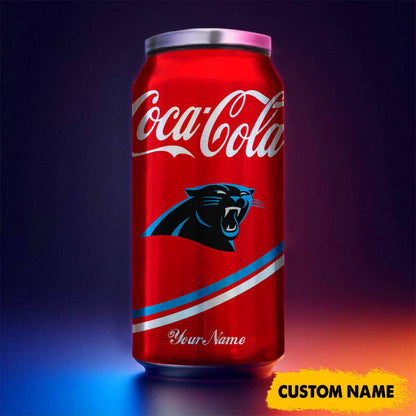Carolina Panthers NFL Teams Mix Coca Can Tumbler Custom Any Name Gifts