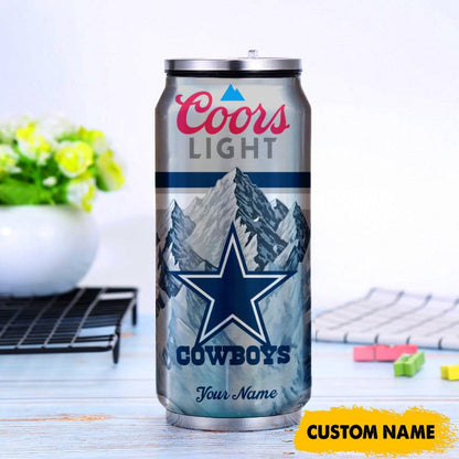 Dallas Cowboys American Football & CoorsLight Can Tumbler Custom Any Name Gifts