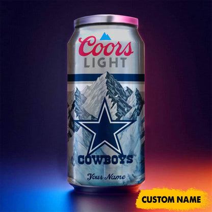 Dallas Cowboys American Football & CoorsLight Can Tumbler Custom Any Name Gifts