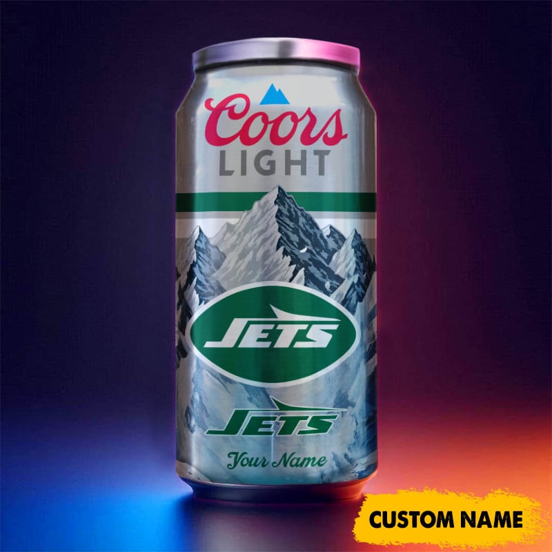 New York Jets American Football & CoorsLight Can Tumbler Custom Any Name Gifts