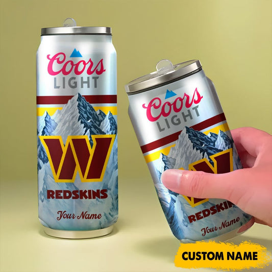 Washington Commanders American Football & CoorsLight Can Tumbler Custom Any Name Gifts
